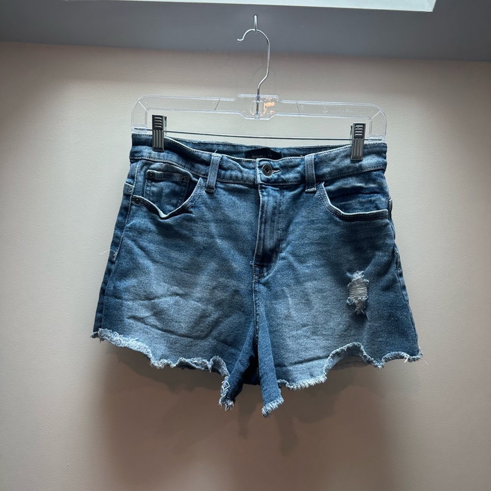 Kendall and Kylie Pacsun The Icon Short Denim Cut Offs Distress High Waisted 29